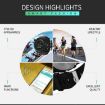 SPOVAN PR1 Blue Waterproof Luminous Bluetooth Smart Watch - 5