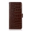 For Honor 400 Pro Crocodile Cowhide Leather Phone Case (Brown) - 2