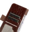 For Honor 400 Pro Crocodile Cowhide Leather Phone Case (Brown) - 6