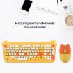 QW05 Blue 2.4G Wireless Keyboard Mouse Set - Mixed Color Portable - 4