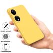 For Honor 90 Yellow Liquid Silicone Dropproof Phone Case - 5