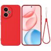 For Honor 400 Red Liquid Silicone Dropproof Phone Case - 1