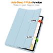 Samsung Galaxy Tab S9+ Light Blue TPU Leather Case with Pen Slot - 2
