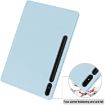 Samsung Galaxy Tab S9+ Light Blue TPU Leather Case with Pen Slot - 4