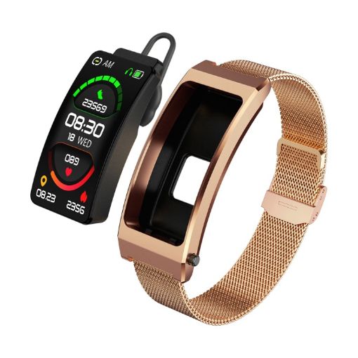 K13S 1.14" TFT Smart Bracelet with Sleep & Oxygen Monitor - Rose Gold - 1