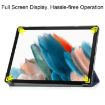 Galaxy Tab A9 Dark Blue Leather Case - Pure Color 3-Fold Holder - 6