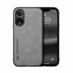 OPPO A78 4G Magnetic Leather Back Case, Light Grey Skin Feel - 1