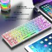 XUNFOX K30 Pro 2.4G BT Wired 61-Key Mechanical Keyboard White - 5