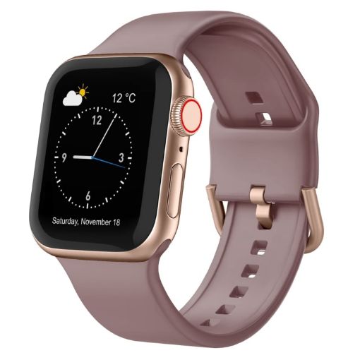 2023 Smoked Purple Silicone Band for Apple Watch SE 40mm - 1