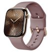Apple Watch Series 10 42mm Silicone Band, Smoked Purple Pin Buckle - 1