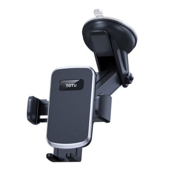 TOTU CH-5 Car Holder with One-Touch Lock, Suction Cup (Black) - 1