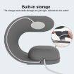 Grey U-Shaped Silicone Charging Holder for Apple Watch Series - 3