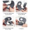 Grey U-Shaped Silicone Charging Holder for Apple Watch Series - 5