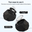 2 in 1 Diamond Wireless Charging Silicone Base - Black - 3