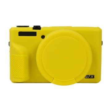 Canon PowerShot G7 X Mark III Silicone Case with Lens Cover, Yellow - 1
