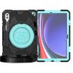 Galaxy Tab S9+/S10+ Spider Handle Silicone PC Case (Black Light Blue) - 2