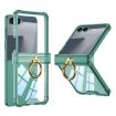 Galaxy Z Flip7 5G Airbag Silicone Case with Ring Holder (Green) - 1