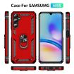 Shockproof Red TPU + PC Phone Case with Holder for Galaxy A05s - 2