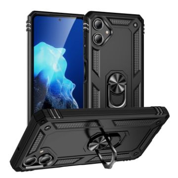 Samsung Galaxy A06 4G Shockproof TPU+PC Case with Holder Black - 1