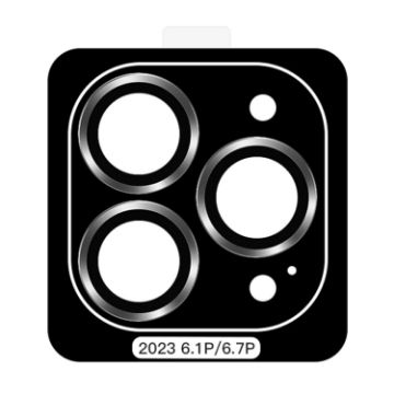 iPhone 15 Pro TOTU PG-1 Metal Frame Lens Protector (Gray) - 1
