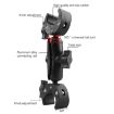 Dual-Head Crabs Clamps Motorcycle Handlebar Mount, 28cm Length - 3