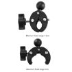 Dual-Head Crabs Clamps Motorcycle Handlebar Mount, 28cm Length - 5