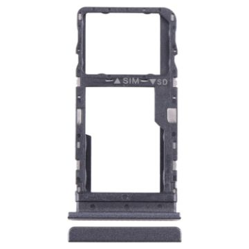 TCL 40 R Original Black SIM + Micro SD Card Tray - 1