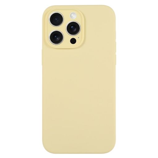 iPhone 15 Pro Liquid Silicone Phone Case - Creamy Yellow - 1