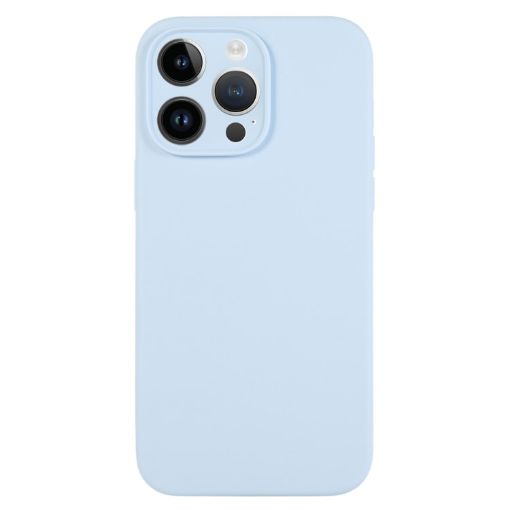 Sky Blue Liquid Silicone Case for iPhone 14 Pro Max - 1