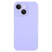 iPhone 13 Light Purple Silicone Phone Case - Pure Color Fine Pore - 1