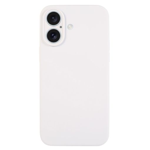 iPhone 16 Plus White Liquid Silicone Phone Case - 1