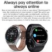 HDT MAX 1.60" Black Dial Leather Band IP68 Smart Watch Bluetooth Call - 5