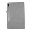 Samsung Galaxy Tab S10/S9 FE Grey Fabric Leather Case - 3