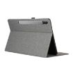 Samsung Galaxy Tab S10/S9 FE Grey Fabric Leather Case - 6