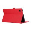 Galaxy Tab A9 Red Fabric Texture Flip Leather Case - 6