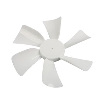 A8702 White 6" RV Skylight Vent Fan Blade D-hole - 1
