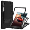 Samsung Galaxy Tab S9+ Black Silicone Case with Holder - 2
