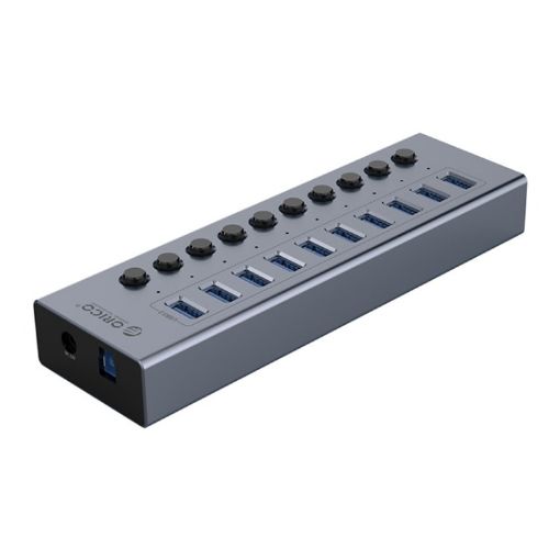 ORICO BT2U3-10AB-GY-BP 10 Port USB 3.0 HUB with Switches EU Plug - 1