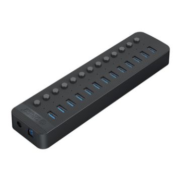 ORICO CT2U3-13AB USB 3.0 HUB 13 Ports with Switches, UK Plug, Black - 1
