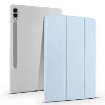Samsung Galaxy Tab S10+/S9+ TPU Leather Case with Pen Slot, Ice Blue - 1