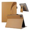iPad Pro 13 2024 Leather Sucker Case - Brown Litchi Texture - 1