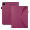 iPad Pro 13 2024 Purple Litchi Texture Leather Tablet Case - 2