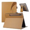 Samsung Galaxy Tab S7 Lite/S7+ Leather Tablet Case, Brown Litchi Texture - 1