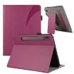 Samsung Galaxy Tab S7 Lite/S7+ Purple Litchi Leather Tablet Case - 1