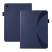 Samsung Galaxy Tab S6 Lite Litchi Leather Case (Dark Blue) - 2