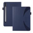 Dark Blue Litchi Texture Leather Case for Galaxy Tab S9/S8/S7 - 2