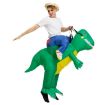 Green Dinosaur Inflatable Halloween Costume, Size M (120-140cm) - 1
