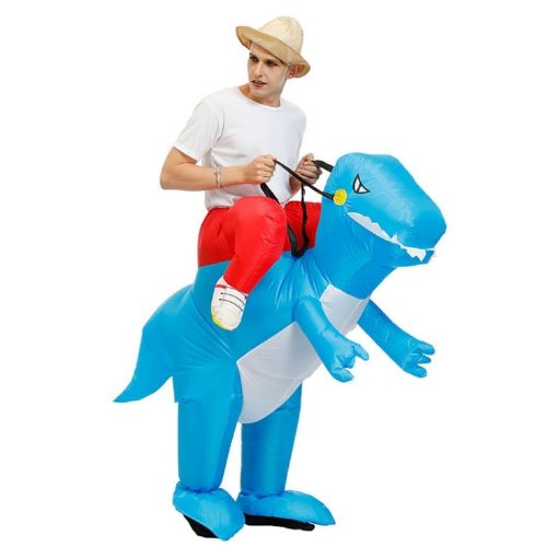 Blue Dinosaur Inflatable Halloween Costume, Size L (160-190cm) - 1