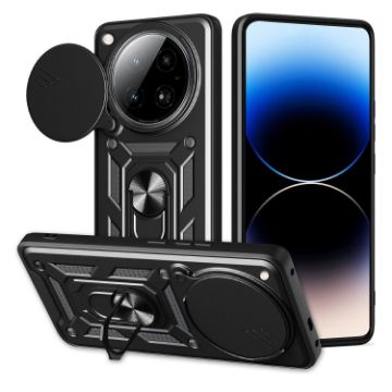 Infinix Zero 40 4G Phone Case with Sliding Camera Cover (Black) - 1