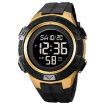 SKMEI 2078 Men's 50M Waterproof Sports Digital Watch Black Gold - 1